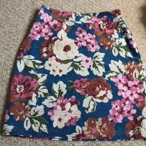 Boden floral corduroy skirt